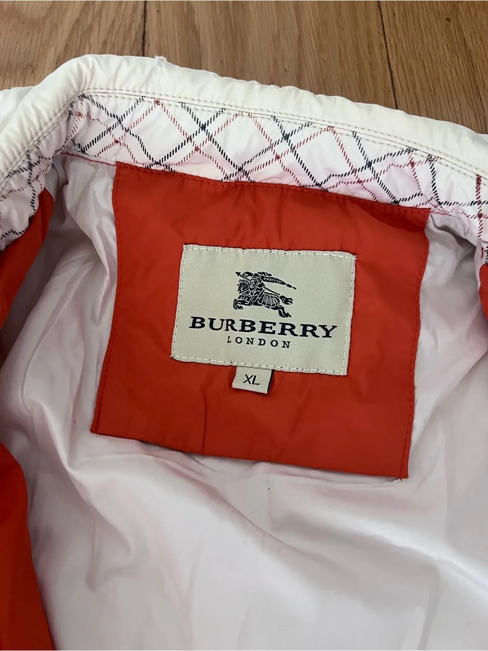 Burberry White Lightweight Zip-Front Jacket